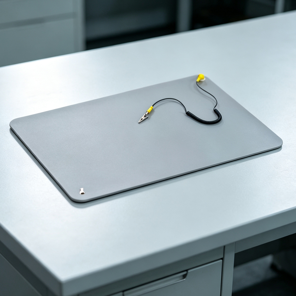 Woodworking Workshop Design - Gray Rubber Antistatic Mat 60x40cm Designed