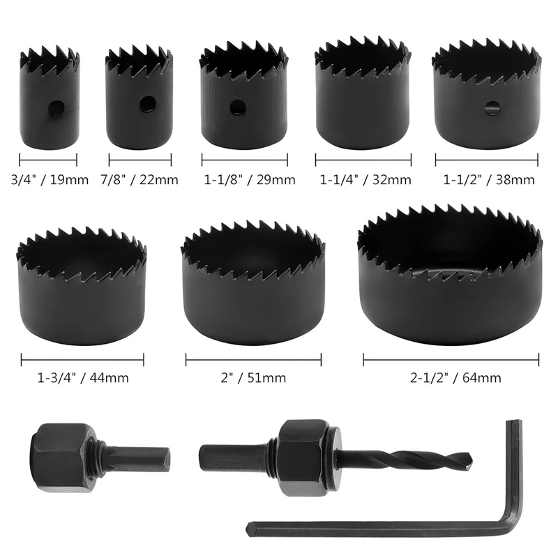 8pcs Woodworking Hole Saw Kit  - đánh giá và giá Woodworking Drills