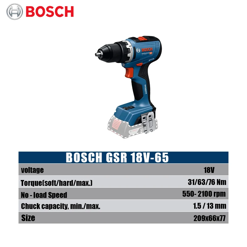 Bosch GSR 18V-65 Brushless Ele - đánh giá và giá Woodworking Drills