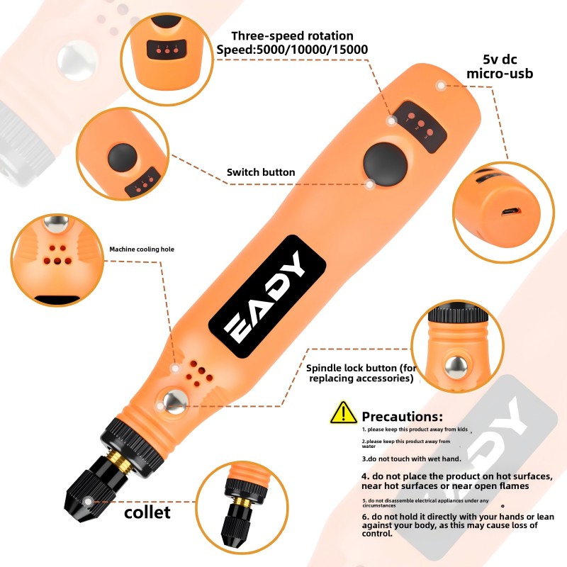 USB Cordless Rotary Tool Kit – - đánh giá và giá Woodworking Kit