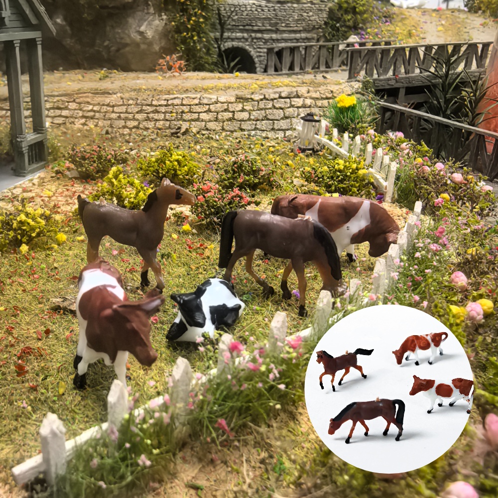 HO Scale Mini Farm Animal Figu - đánh giá và giá Woodworking Horse