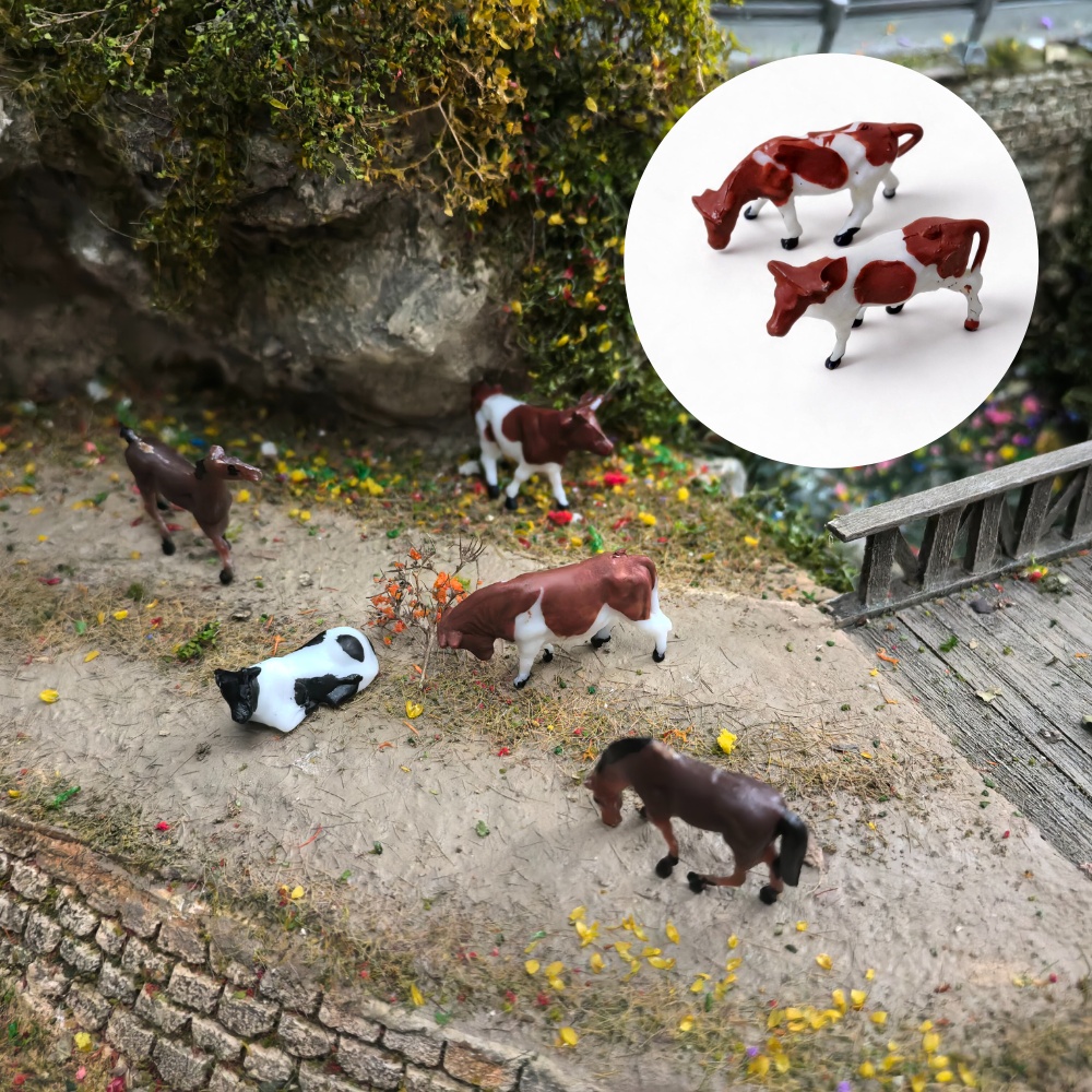 HO Scale Mini Farm Animal Figu - đánh giá và giá Woodworking Horse